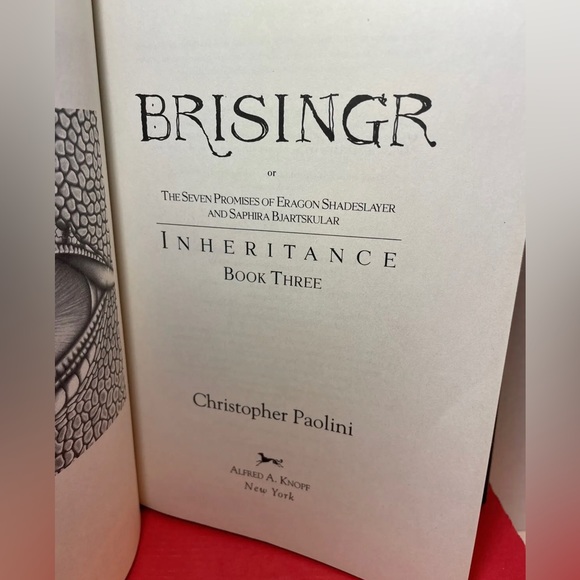 Hard Cover The Inheritance Cycle Ser.:Brisingr : Book III by Christopher Paolini - Picture 3 of 4